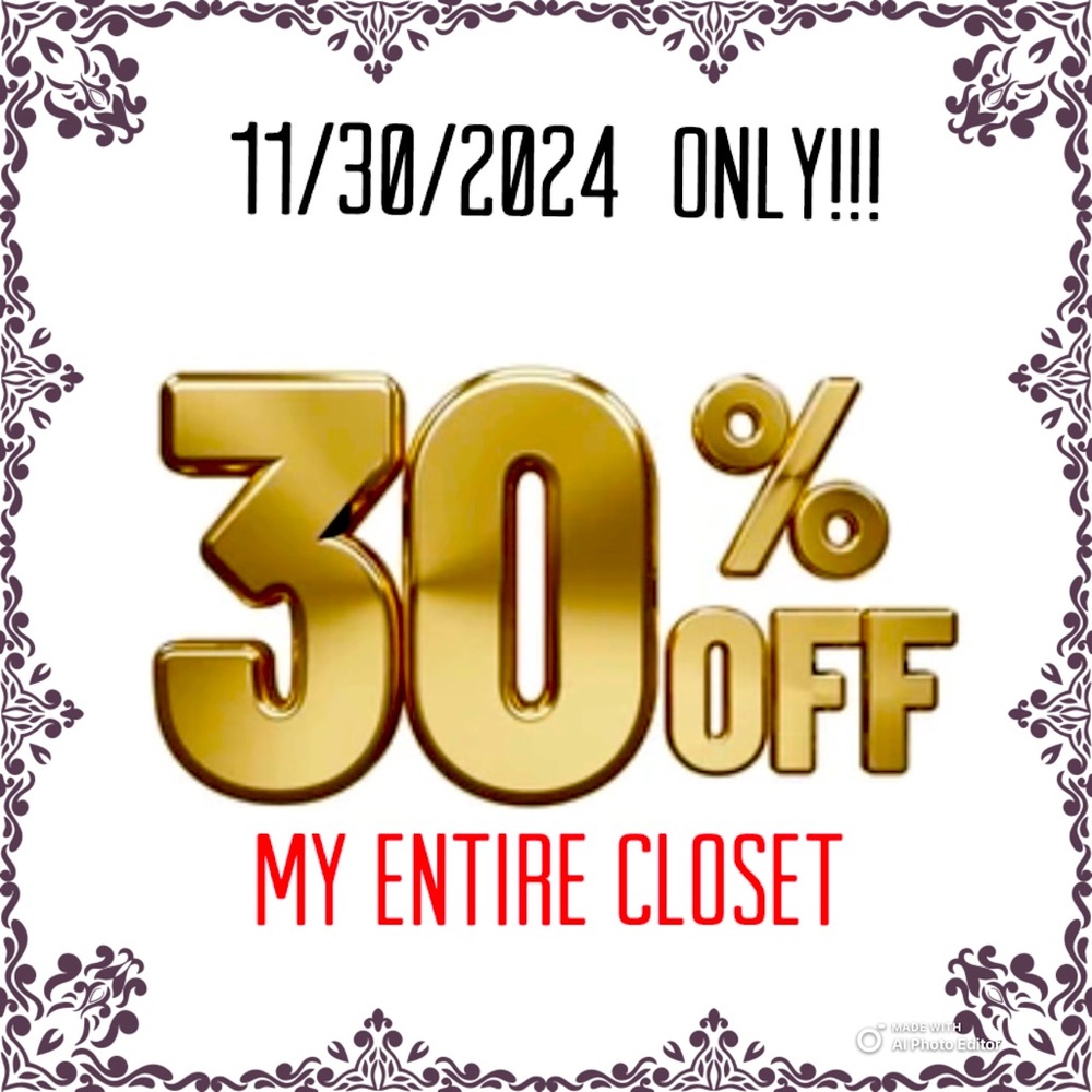 30% OFF ALL ITEMS!! 11/30/2024 ONLY❗️
